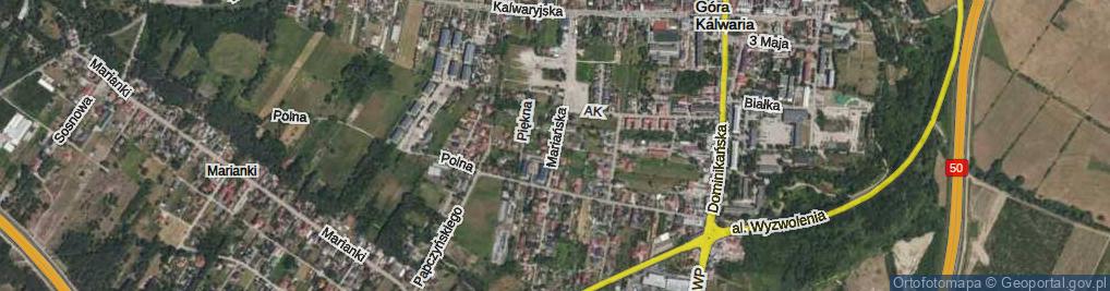 Zdjęcie satelitarne Mariańska ul.